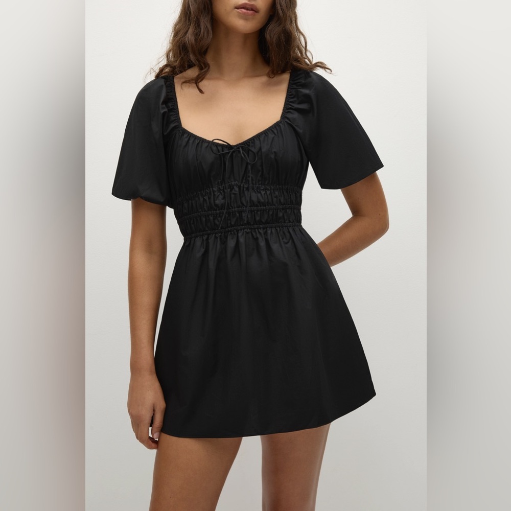Faithfull The Brand Sophia Mini Dress Black